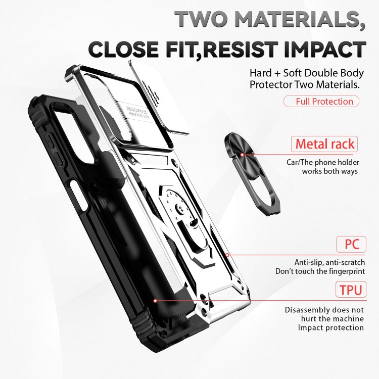 For Samsung Galaxy A14 5G Sliding Camshield Holder Phone Case(Silver) - free shipping - PMC TechLife - Order now!