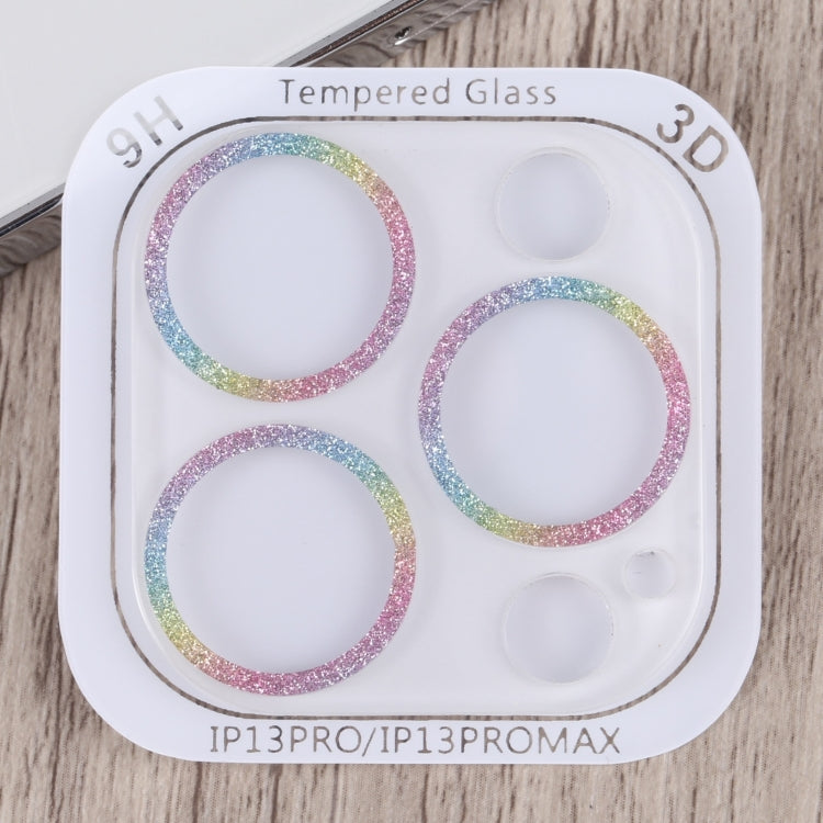 For iPhone 14 Pro Max Glitter Ring Tempered Glass Camera Lens Film(Colorful) - iPhone 14 Pro Max Tempered Glass by PMC TechLife | Online Shopping South Africa | PMC TechLife | Buy Now Pay Later Mobicred