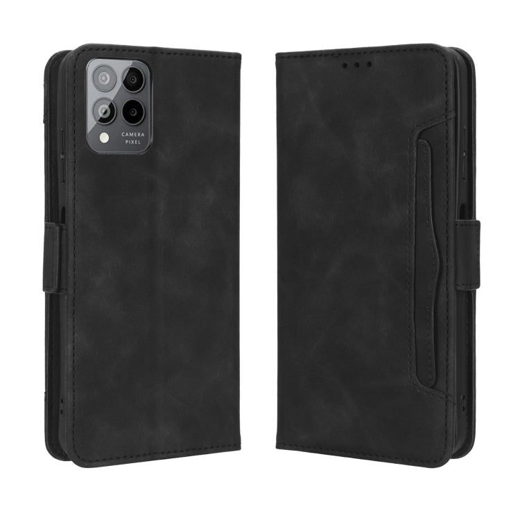 For T-Mobile REVVL 6 Pro 5G Skin Feel Calf Texture Card Slots Leather Phone Case(Black) - More Brand by PMC Jewellery | Online Shopping South Africa | PMC Jewellery