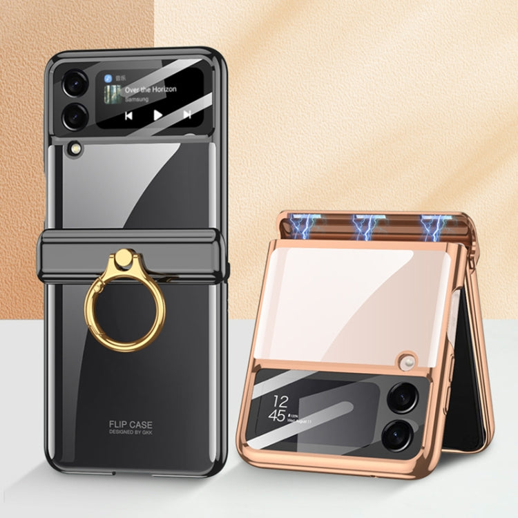 For Samsung Galaxy Z Flip4 GKK Magnetic Folding Phantom Rotary Phone Case with Ring Holder(Gold) - Galaxy Z Flip4 5G Cases by GKK | Online Shopping South Africa | PMC Jewellery