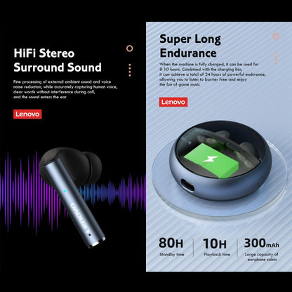 Lenovo LP60 TWS Wireless Bluetooth 5.3 Noise Reduction Earphone(Black) - TWS Earphone by Lenovo | Online Shopping South Africa | PMC Jewellery