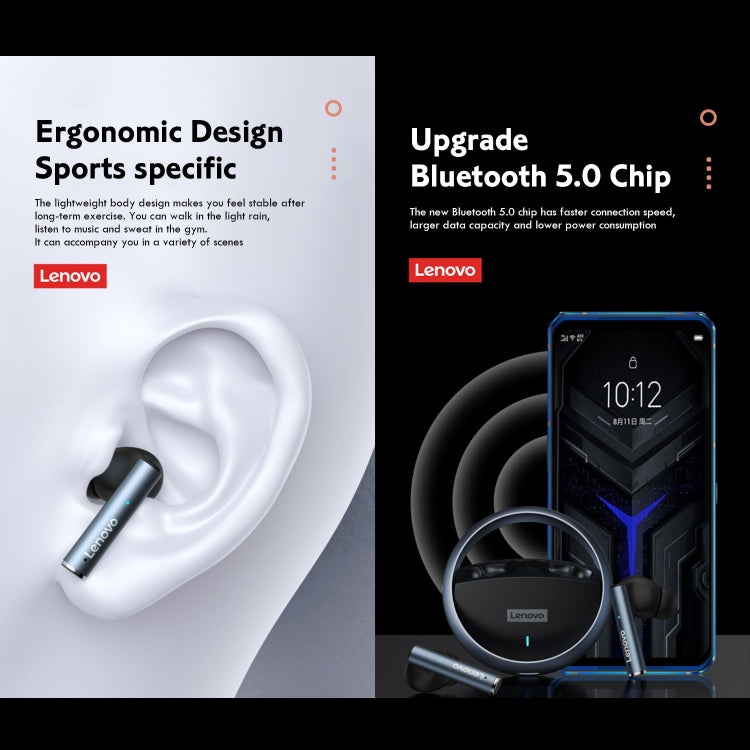 Lenovo LP60 TWS Wireless Bluetooth 5.3 Noise Reduction Earphone(Black) - TWS Earphone by Lenovo | Online Shopping South Africa | PMC Jewellery