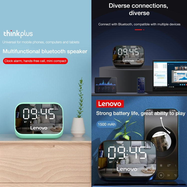 Lenovo TS13 Wireless Portable Subwoofer Stereo Bluetooth Speaker Smart Alarm Clock(Pink) - Desktop Speaker by Lenovo | Online Shopping South Africa | PMC Jewellery