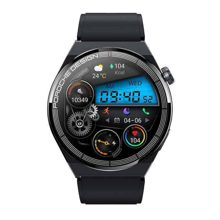 Ochstin 5HK46P 1.36 inch Round Screen Silicone Strap Smart Watch with Bluetooth Call Function(Black+Black) - free shipping - PMC TechLife - Order now!