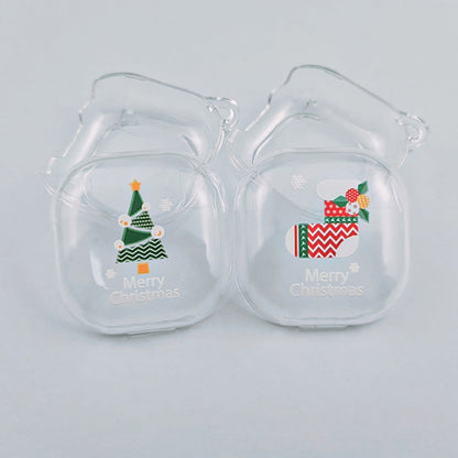 For Samsung Galaxy Buds Live Christmas Transparent TPU Earphone Case(Santa Claus) - Samsung Earphone Case by PMC Jewellery | Online Shopping South Africa | PMC Jewellery