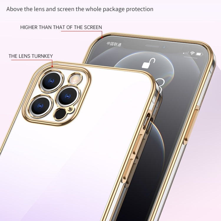 For iPhone 14 Pro Max SULADA Iridescence Series Plating Transparent Gradient Phone Case(Gold) - iPhone 14 Pro Max Cases by SULADA | Online Shopping South Africa | PMC Jewellery