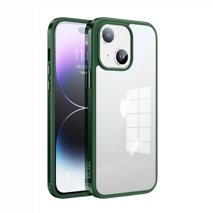 For iPhone 14 SULADA Metal Frame + Nano Glass + TPU Phone Case(Green) - iPhone 14 Cases by SULADA | Online Shopping South Africa | PMC Jewellery