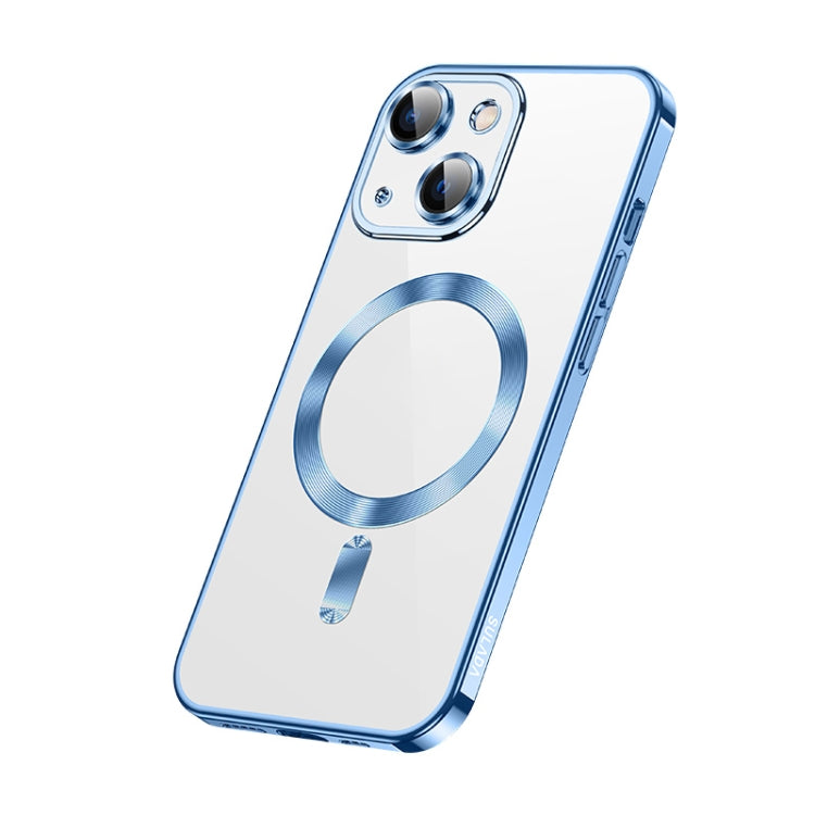 For iPhone 14 Plus SULADA Plating TPU Shockproof Phone Soft Case(Blue) - iPhone 14 Plus Cases by SULADA | Online Shopping South Africa | PMC TechLife