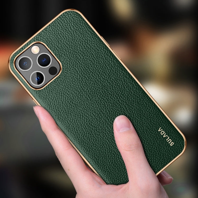For iPhone 14 Plus SULADA Shockproof TPU + Handmade Leather Phone Case(Black) - iPhone 14 Plus Cases by SULADA | Online Shopping South Africa | PMC TechLife