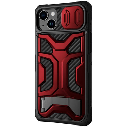 For iPhone 14 Plus NILLKIN Sliding Camera Cover Design TPU + PC Magnetic Phone Case(Red) - iPhone 14 Plus Cases by NILLKIN | Online Shopping South Africa | PMC Jewellery