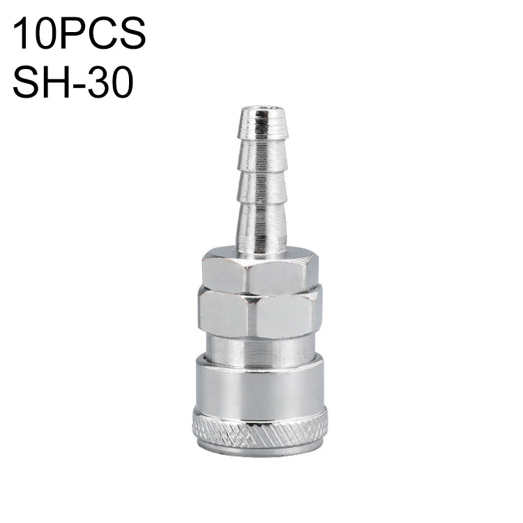 LAIZE SH-30 10pcs C-type Self-lock Air Tube Pneumatic Quick Fitting Connector - Interface Series by LAIZE | Online Shopping South Africa | PMC Jewellery