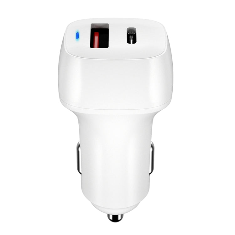 ACC-578 33W USB-C/Type-C+USB Fast Charge Car Charger(White) - Car Charger by PMC Jewellery | Online Shopping South Africa | PMC Jewellery