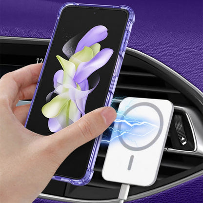 For Samsung Galaxy Z Flip3 5G GKK MagSafe Airbag Shockproof Phone Case with Ring Holder(Purple) - Galaxy Phone Cases by GKK | Online Shopping South Africa | PMC Jewellery