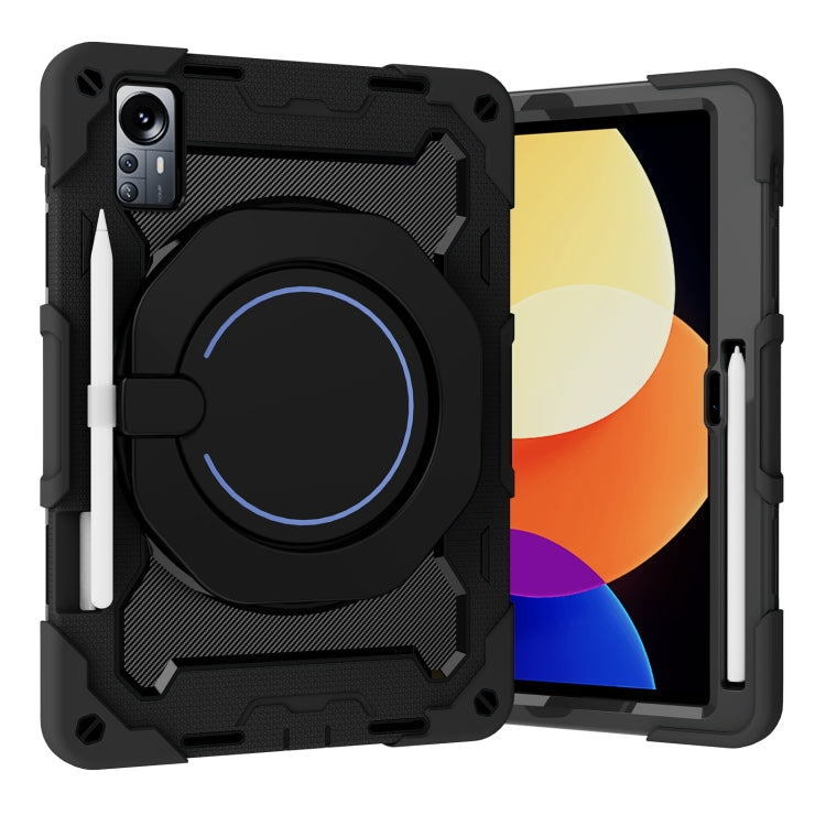 For Xiaomi Pad 5 Pro 12.4 Armor Contrast Color Silicone + PC Tablet Case(Black) - Mi Pad 5 Pro 12.4 Case by PMC TechLife | Online Shopping South Africa | PMC TechLife