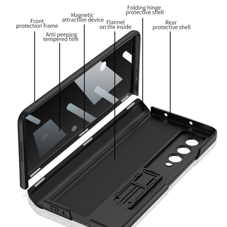 For Samsung Galaxy Z Fold4 GKK Magnetic Fold Full Coverage Anti Peep Phone Case(Silver) - Galaxy Z Fold4 5G Cases by GKK | Online Shopping South Africa | PMC Jewellery