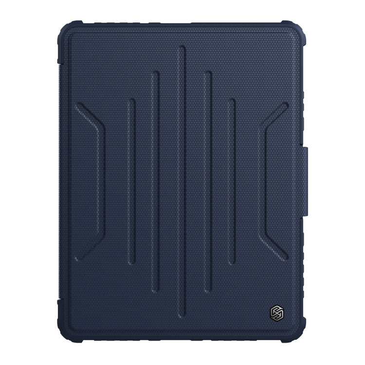 For iPad 10.2 2019 / 2020 / 2021 Nillkin Bumper Snapsafe Multifunctional Leather Tablet Case with Pen Slot(Blue) - iPad 10.2 Cases by NILLKIN | Online Shopping South Africa | PMC Jewellery