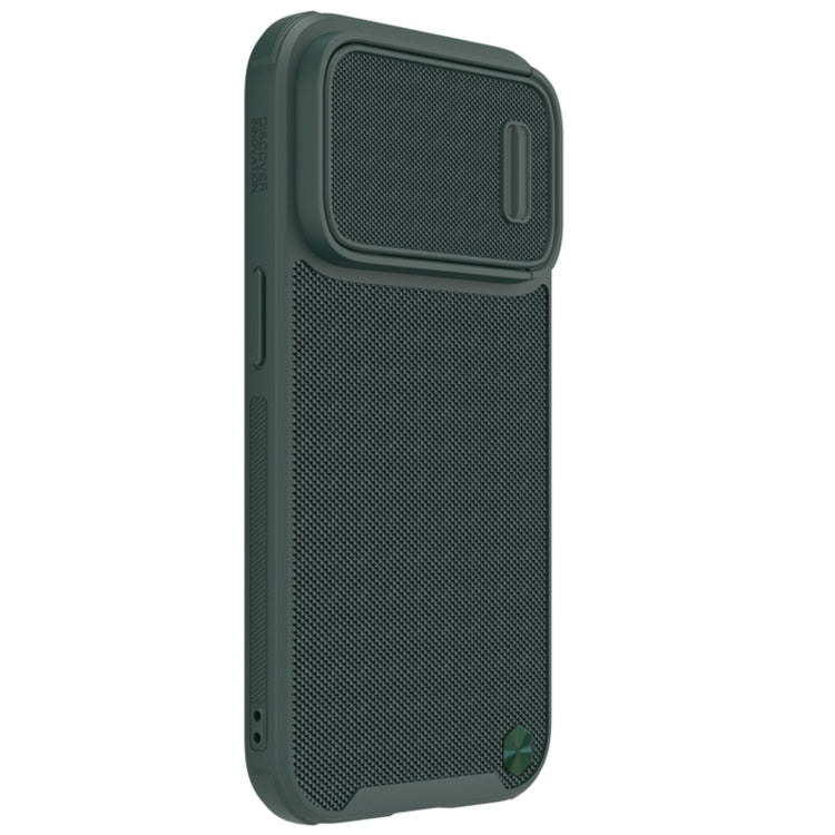 For iPhone 14 Pro Max NILLKIN Texture MagSafe Camshield PC + TPU Phone Case(Green) - iPhone 14 Pro Max Cases by NILLKIN | Online Shopping South Africa | PMC Jewellery | Buy Now Pay Later Mobicred