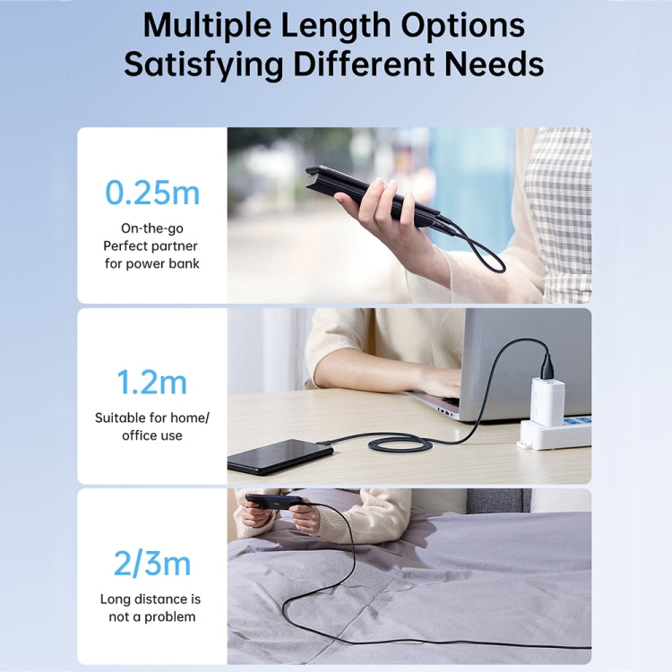JOYROOM 2.4A USB to 8 Pin Surpass Series Fast Charging Data Cable, Length:0.25m(Black) - Normal Style Cable by JOYROOM | Online Shopping South Africa | PMC TechLife