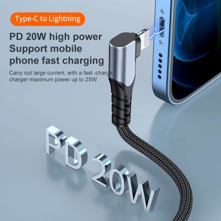 ADC-009 20W USB-C/Type-C to 8 Pin Double Elbow Data Cable, Length:1m - 2 in 1 Cable by PMC Jewellery | Online Shopping South Africa | PMC Jewellery