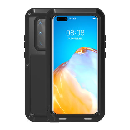 For Huawei P40 Pro LOVE MEI Metal Shockproof Waterproof Dustproof Protective Case(Black) - Huawei Cases by LOVE MEI | Online Shopping South Africa | PMC Jewellery | Buy Now Pay Later Mobicred