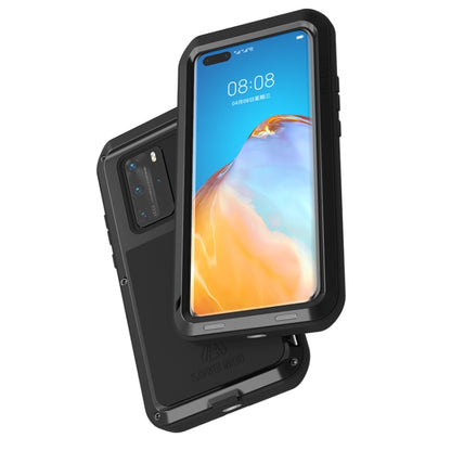 For Huawei P40 Pro LOVE MEI Metal Shockproof Waterproof Dustproof Protective Case(Black) - Huawei Cases by LOVE MEI | Online Shopping South Africa | PMC Jewellery | Buy Now Pay Later Mobicred