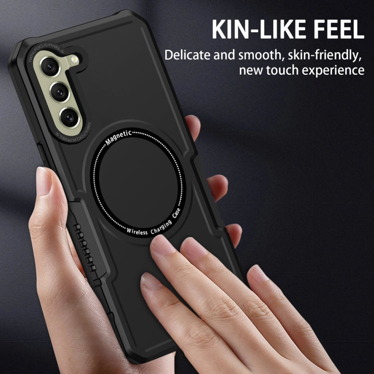 For Samsung Galaxy S21 FE 5G MagSafe Shockproof Armor Phone Case(Black) - Galaxy Phone Cases by PMC TechLife | Online Shopping South Africa | PMC TechLife | Buy Now Pay Later Mobicred