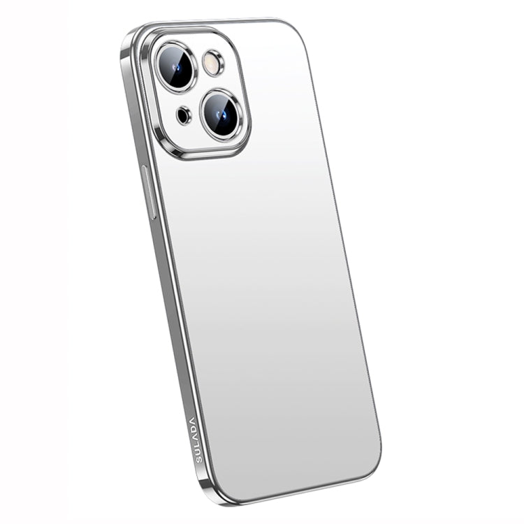 For iPhone 14 SULADA Electroplating Frosted All-inclusive TPU Phone Case(Silver) - iPhone 14 Cases by SULADA | Online Shopping South Africa | PMC Jewellery