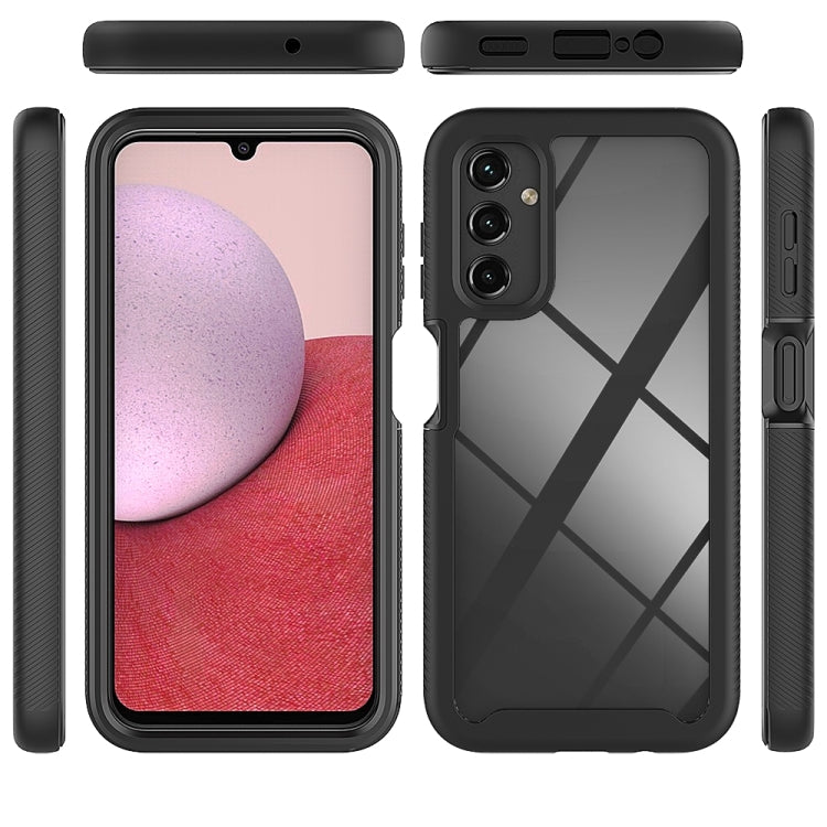For Samsung Galaxy A14 5G Two-layer Integrated Transparent TPU + PC + PET Protective Phone Case(Black) - free shipping - PMC TechLife - Order now!