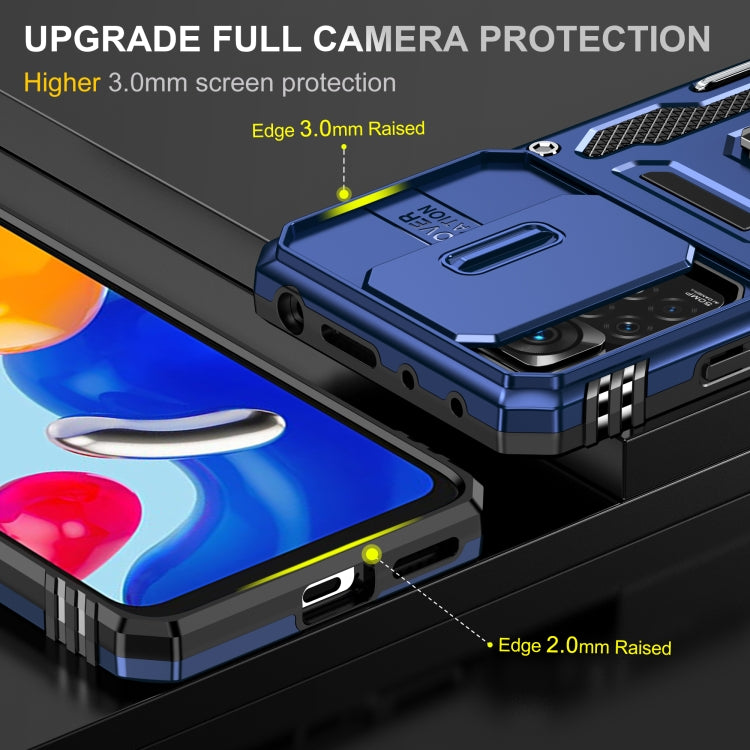 For Xiaomi Redmi Note 11 Pro Armor PC + TPU Camera Shield Phone Case(Navy Blue) - free shipping - PMC TechLife - Order now!