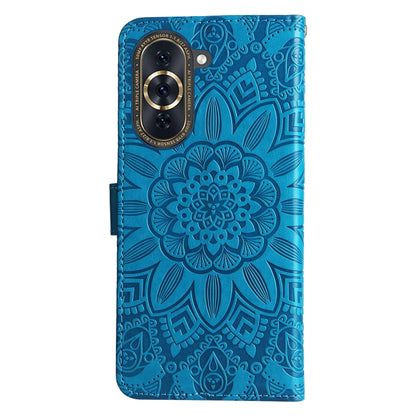 For Huawei nova 10 Embossed Sunflower Leather Phone Case(Blue) - Huawei Cases by PMC Jewellery | Online Shopping South Africa | PMC Jewellery