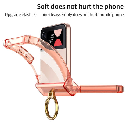 For Samsung Galaxy Z Flip4 GKK MagSafe Airbag Hinge Shockproof Phone Case with Ring Holder(Transparent) - Galaxy Z Flip4 5G Cases by GKK | Online Shopping South Africa | PMC Jewellery