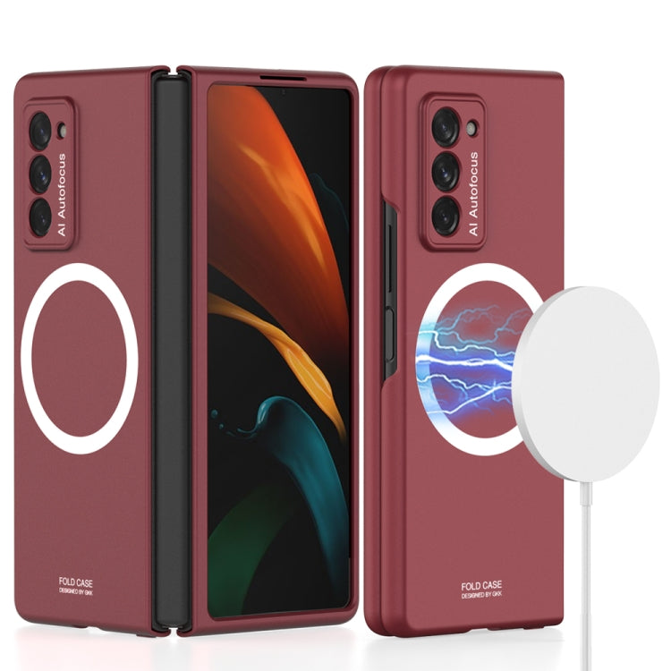 For Samsung Galaxy Z Fold2 5G GKK Ultrathin MagSafe Full Coverage Shockproof Protective Phone Case(Wine Red) - Galaxy Phone Cases by GKK | Online Shopping South Africa | PMC Jewellery