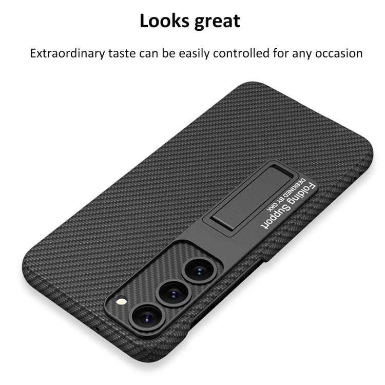 For Samsung Galaxy S23 5G GKK Plain Leather Shockproof Phone Case with Holder(Red) - Galaxy S23 5G Cases by GKK | Online Shopping South Africa | PMC TechLife