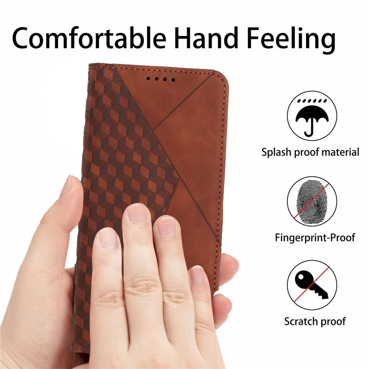 For Xiaomi 13 Diamond Splicing Skin Feel Magnetic Leather Phone Case(Brown) - free shipping - PMC TechLife - Order now!