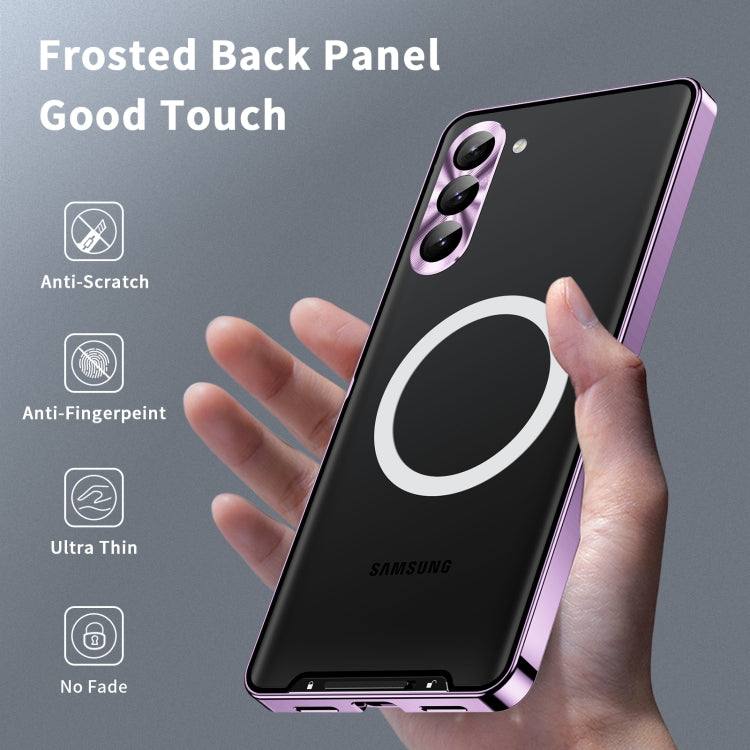 For Samsung Galaxy S23+ 5G MagSafe Magnetic Frosted Metal Phone Case(Purple) - Galaxy S23+ 5G Cases by PMC Jewellery | Online Shopping South Africa | PMC Jewellery