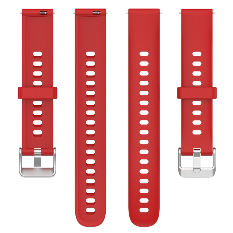 For Keep Band B5 / B4 / B4 Lite 16mm Glossy Surface Silicone Watch Band(Red) - Watch Bands by PMC TechLife | Online Shopping South Africa | PMC TechLife | Buy Now Pay Later Mobicred