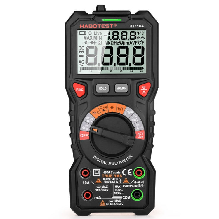 HABOTEST HT118A Handheld Double Backlight High-precision Automatic Digital Multimeter - Digital Multimeter by HABOTEST | Online Shopping South Africa | PMC Jewellery | Buy Now Pay Later Mobicred