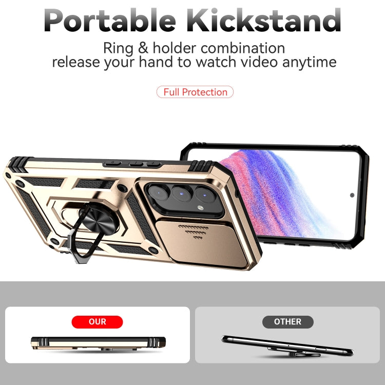 For Samsung Galaxy A54 5G Sliding Camshield Holder Phone Case(Gold) - free shipping - PMC TechLife - Order now!