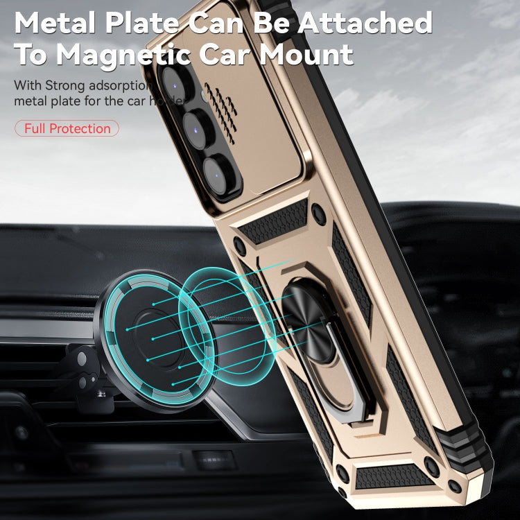 For Samsung Galaxy A54 5G Sliding Camshield Holder Phone Case(Gold) - free shipping - PMC TechLife - Order now!