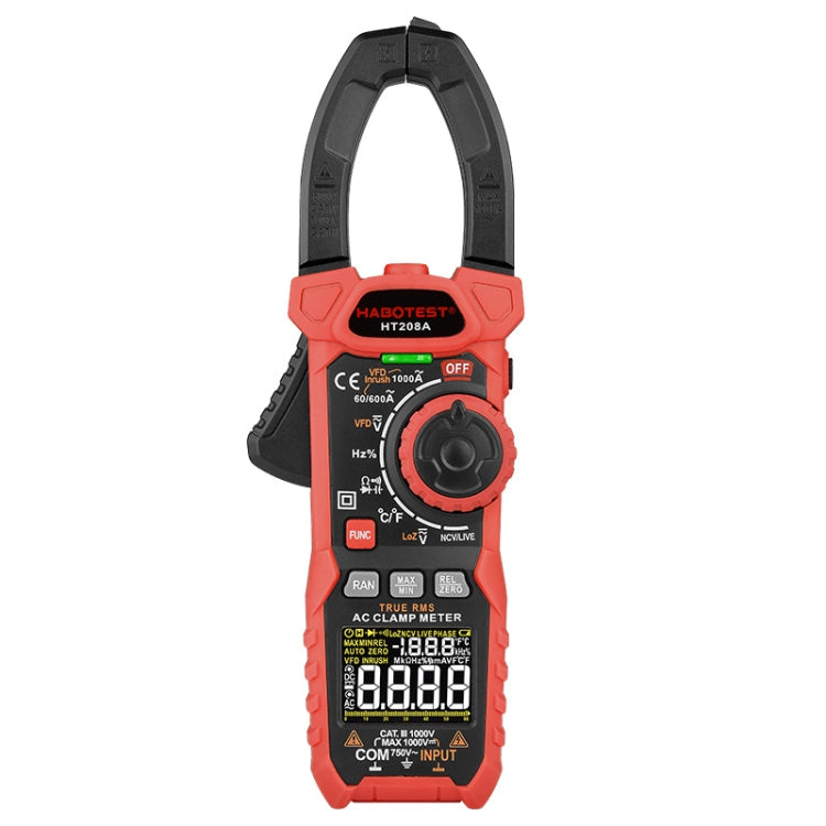 HABOTEST HT208A 1000A Clamp Multi-Function Anti-burning Digital Multimeter - Digital Multimeter by HABOTEST | Online Shopping South Africa | PMC Jewellery | Buy Now Pay Later Mobicred