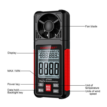 HABOTEST HT605 Portable Intelligent Digital Display Handheld Wind Speed Tester - Tachometers & Anemometer by HABOTEST | Online Shopping South Africa | PMC Jewellery | Buy Now Pay Later Mobicred