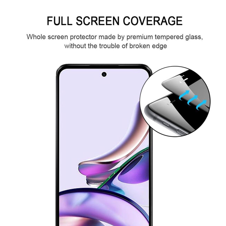 For Motorola Moto G13 Full Glue Full Cover Screen Protector Tempered Glass Film - Motorola Tempered Glass by PMC Jewellery | Online Shopping South Africa | PMC Jewellery