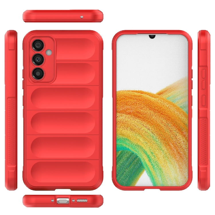 For Samsung Galaxy A34 5G Magic Shield TPU + Flannel Phone Case(Dark Green) - free shipping - PMC TechLife - Order now!