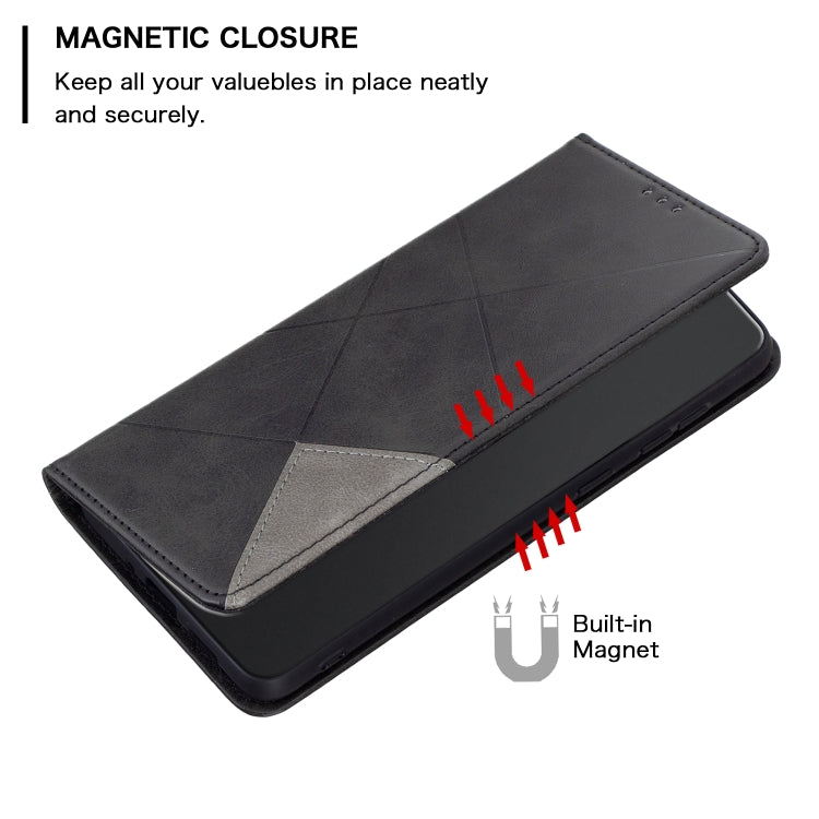 For Xiaomi Redmi 12C Prismatic Invisible Magnetic Leather Phone Case(Black) - free shipping - PMC TechLife - Order now!