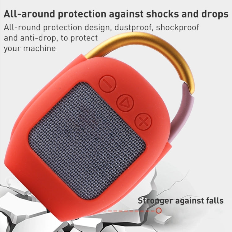 For JBL Clip 4 Wireless Bluetooth Speaker Silicone Protective Case(Grey) - Protective Case by PMC TechLife | Online Shopping South Africa | PMC TechLife
