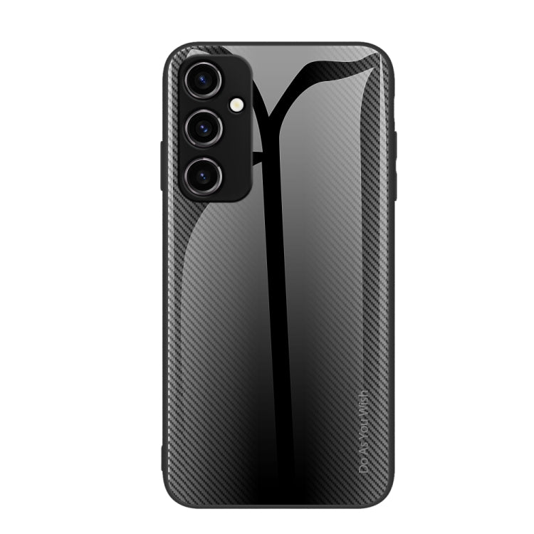 For Samsung Galaxy A14 5G Texture Gradient Glass TPU Phone Case(Black) - free shipping - PMC TechLife - Order now!
