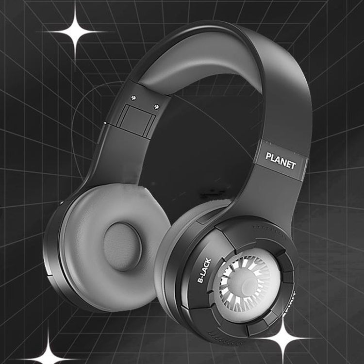 KE25 RGB Light Wireless Stereo Music Bluetooth Headset(Black) - Headset & Headphone by PMC TechLife | Online Shopping South Africa | PMC TechLife