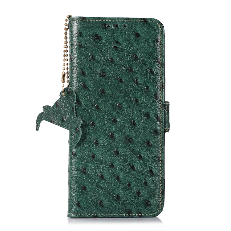 For OnePlus Nord CE 3 Lite Ostrich Pattern Genuine Leather RFID Phone Case(Green) - free shipping - PMC TechLife - Order now!
