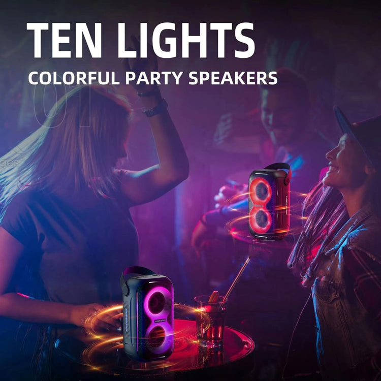 HOPESTAR Party200 mini Portable Tone Pulse RGB Light Bluetooth Speaker(Black) - Waterproof Speaker by HOPESTAR | Online Shopping South Africa | PMC Jewellery