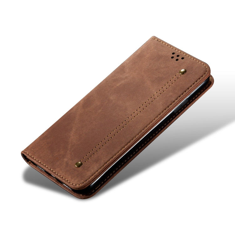 For Samsung Galaxy A34 5G Denim Texture Leather Phone Case(Brown) - free shipping - PMC TechLife - Order now!